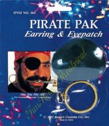 View Item Adults Pirate Earring and Eye Patch Pack